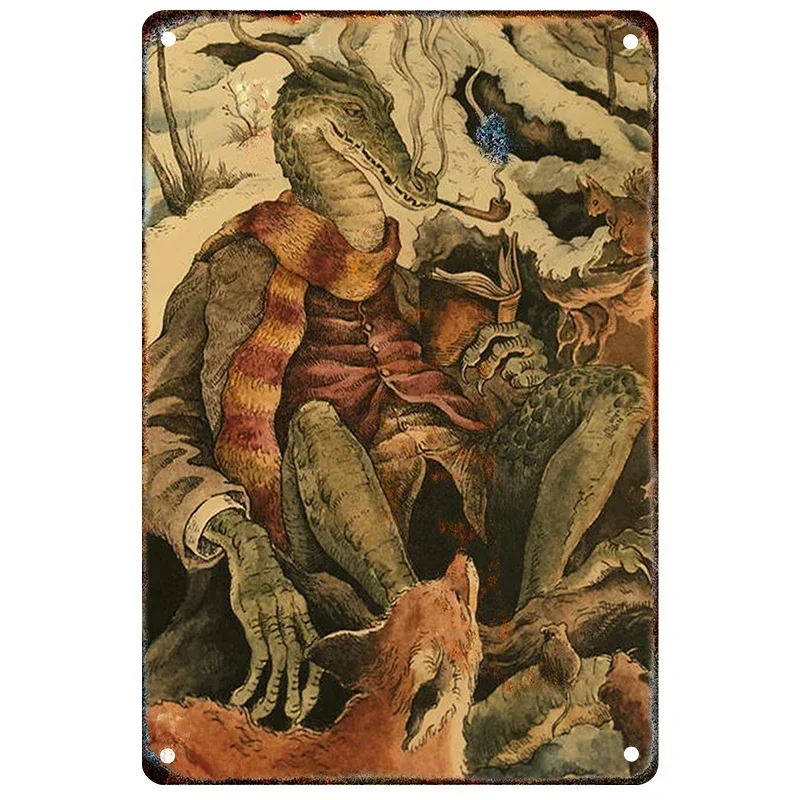 Винтажная Металлическая Вывеска В Форме Животного-единорог Дракон Dementor