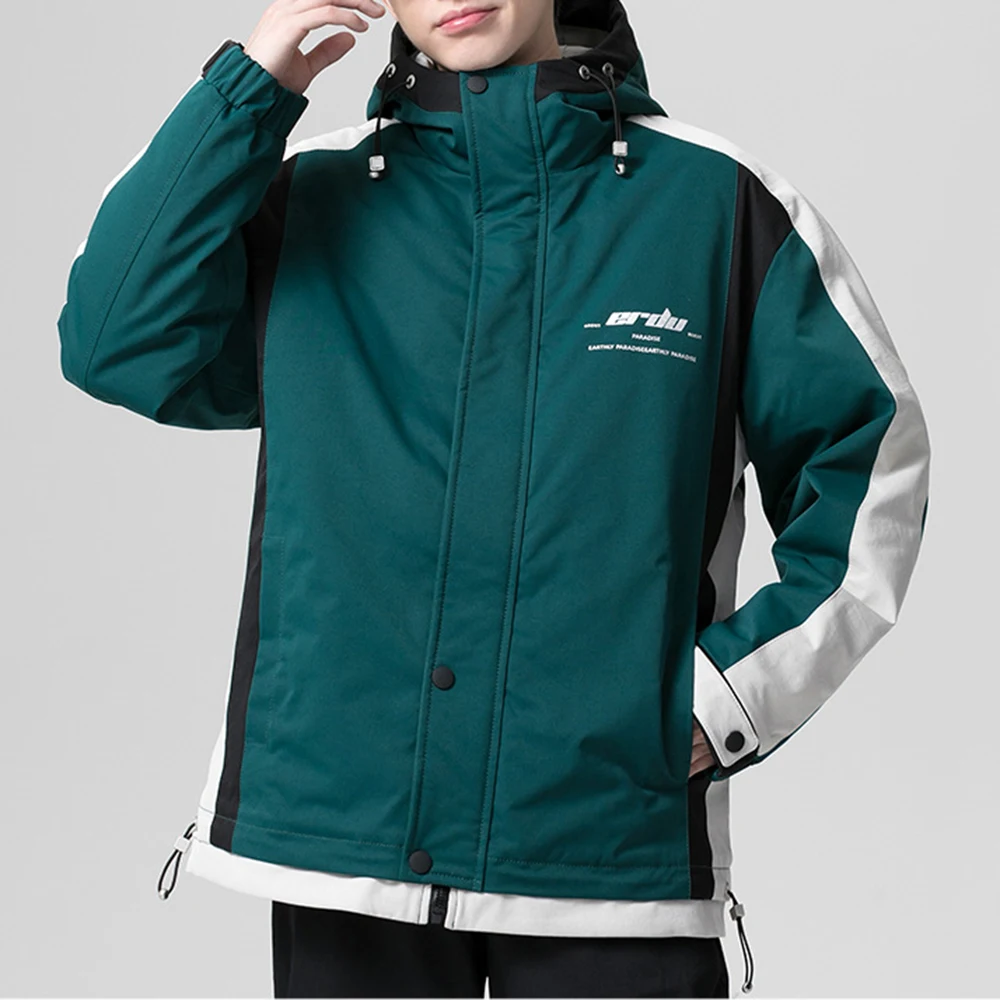 Covrlge Winter New Youth Hong Kong Style All-match Jacket Trendy Men's Warm Cotton Coat Casual Hooded Padded Jacket MWM114Men's