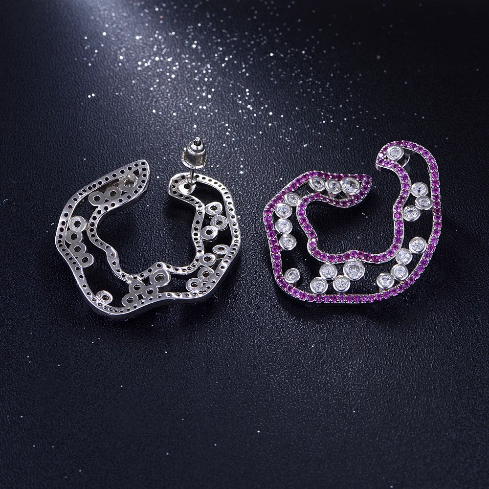 

Fashion Elegant Designer Round Cubic Zirconia Drop Indian Designs Earring Pendant Necklace Women Jewelry Sets SS01