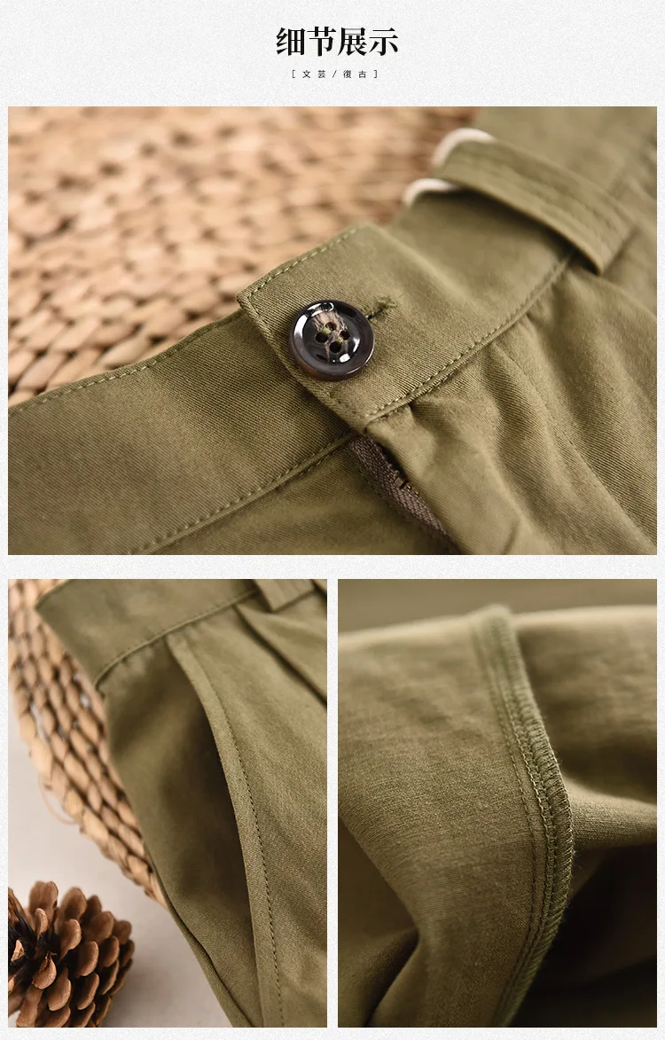 Женская Повседневная трапециевидная хлопковая юбка средней длины с карманами