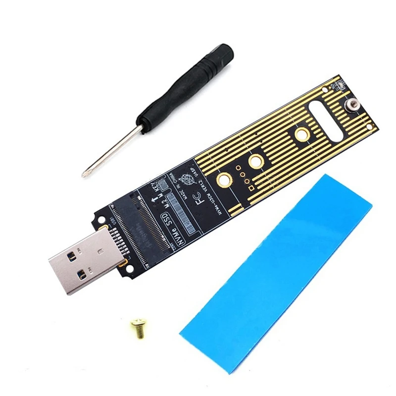 

1 Set NVME USB Adapter Internal Riser Card 10Gbps USB3.1 Gen 2 For M2 Nvme 2230 2242 2260 2280 SSD