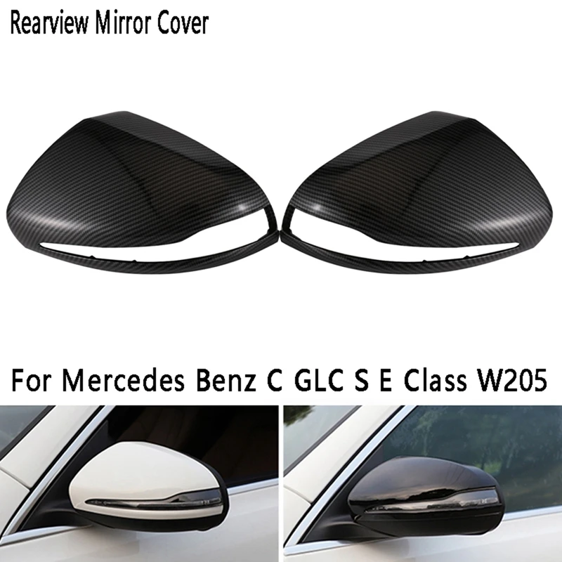

Car Exterior Rearview Mirror Cover Side Mirror Cap Door Mirror Shell For Mercedes Benz C GLC S E Class W205