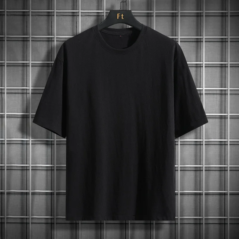 2022 Pure Cotton Short Sleeve Summer New Men Fashion Casual Loose Men Solid Color Half Sleeve Top 2 2022 Pure Cotton Short Sleeve Summer New Men Fashion Casual Loose Men Solid Color Half Sleeve Top 2