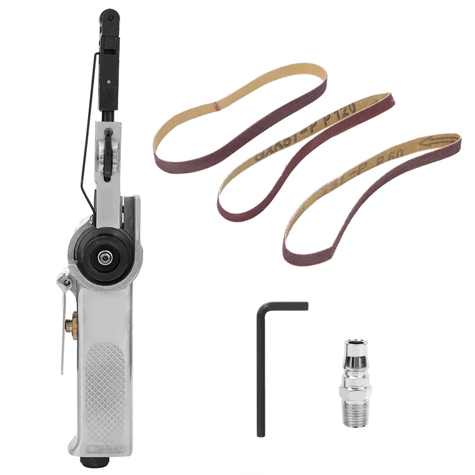 Фото Пневматическая ленточная шлифовальная машина для мебели, дерева, стекла, металла, 3/8 дюйма (10 мм) №2