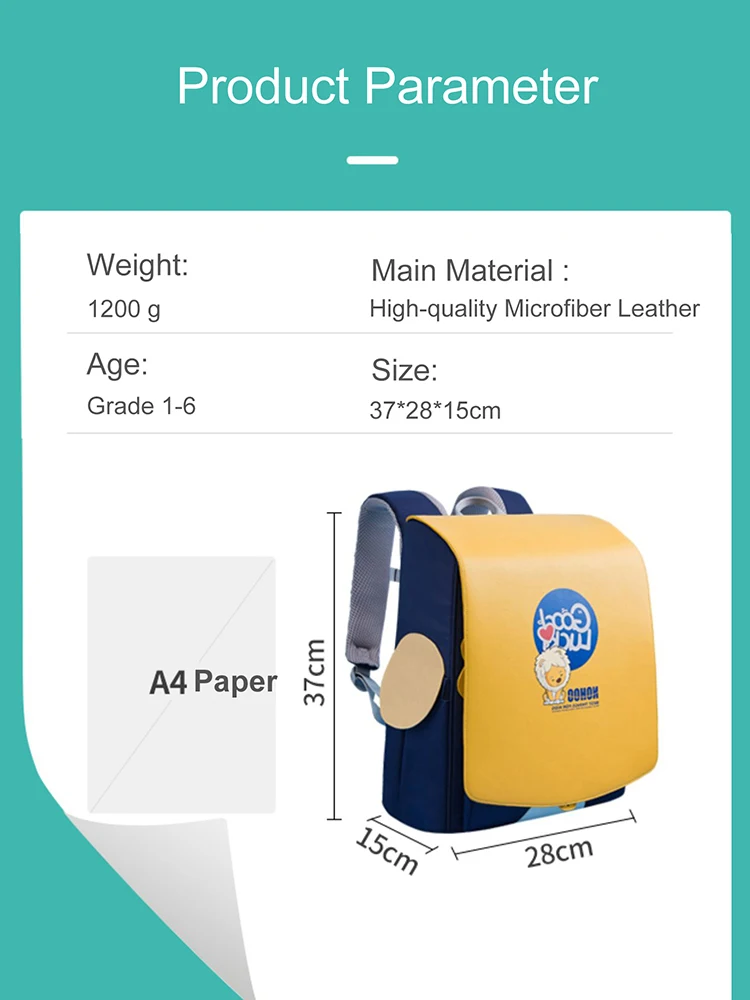 Fashion Brand Children Primary School Backpack Orthopedic Student Bags for Girls Boy Large Capacity Unicorn School Bag 6-12 Year