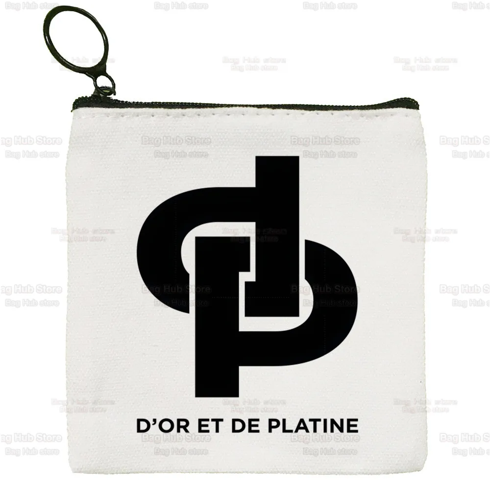 JuL C'est Pas Des Canvas Coin Purse Canvas Bag Small Square Bag Key Bag Storage Bag Card Bag Cartoon Coin Bag