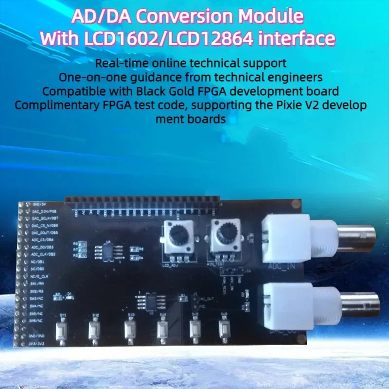 Модуль AD/DA TLC549/TLC5615/модуль сбора данных генерации сигналов/модуль эксперимента
