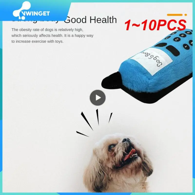 

1~10PCS Mobile Phone Shape Pet Sound Toy Plush Dog Chew Toy Puppy Kitten Teeth Cleaner Toothbrush Soft Pet Molar Dog Training