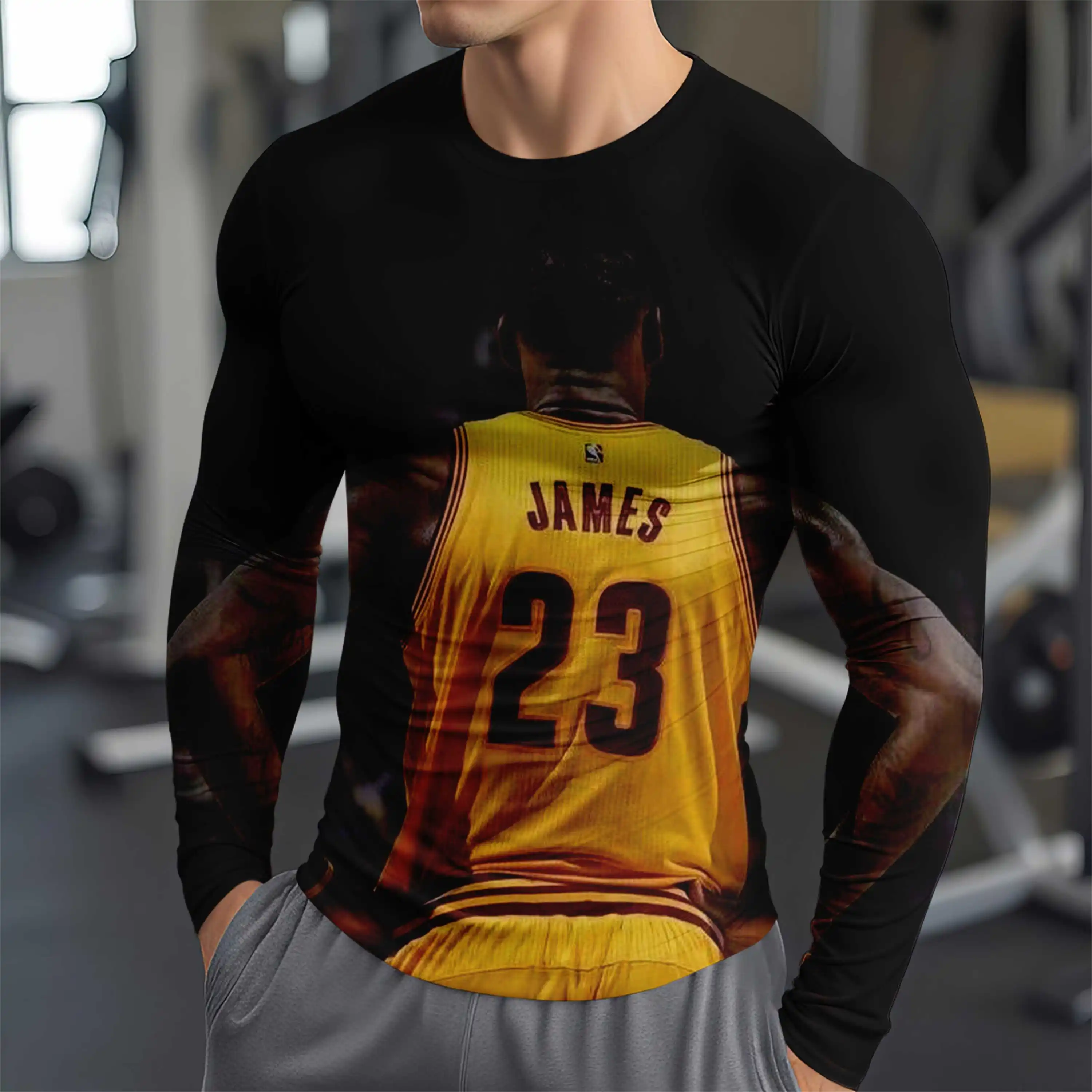 Футбольный Топ С Длинными Рукавами И 3D-принтом Lebron Модная Спортивная Одежда