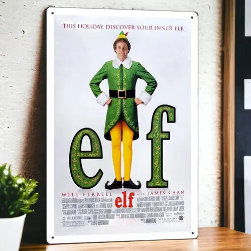 Elf (2003) металлический постер для фильмов фотография детской модели 8x12 дюймов