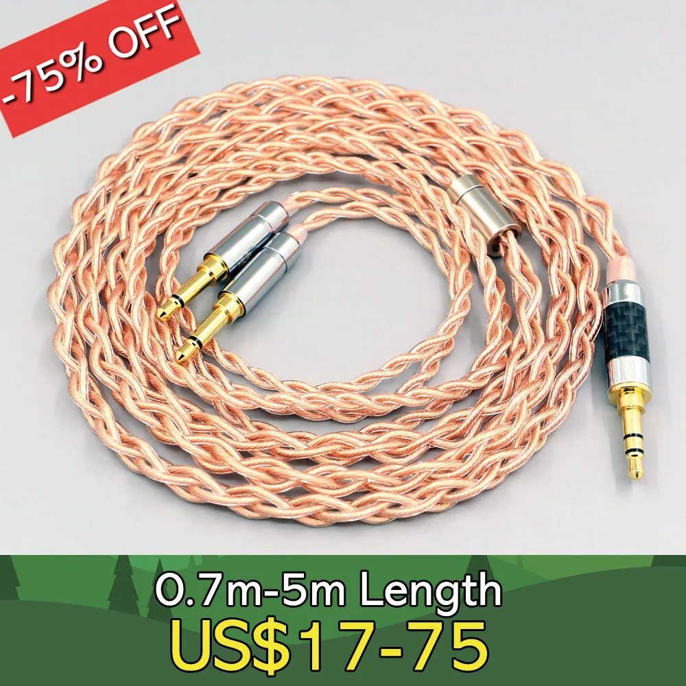 

4 Core 1.7mm Litz HiFi-OFC Earphone Braided Cable For Pioneer Amiron Home Aventho Pioneer SE-MONITOR 5 SEM5 3.5mm Pin LN008084