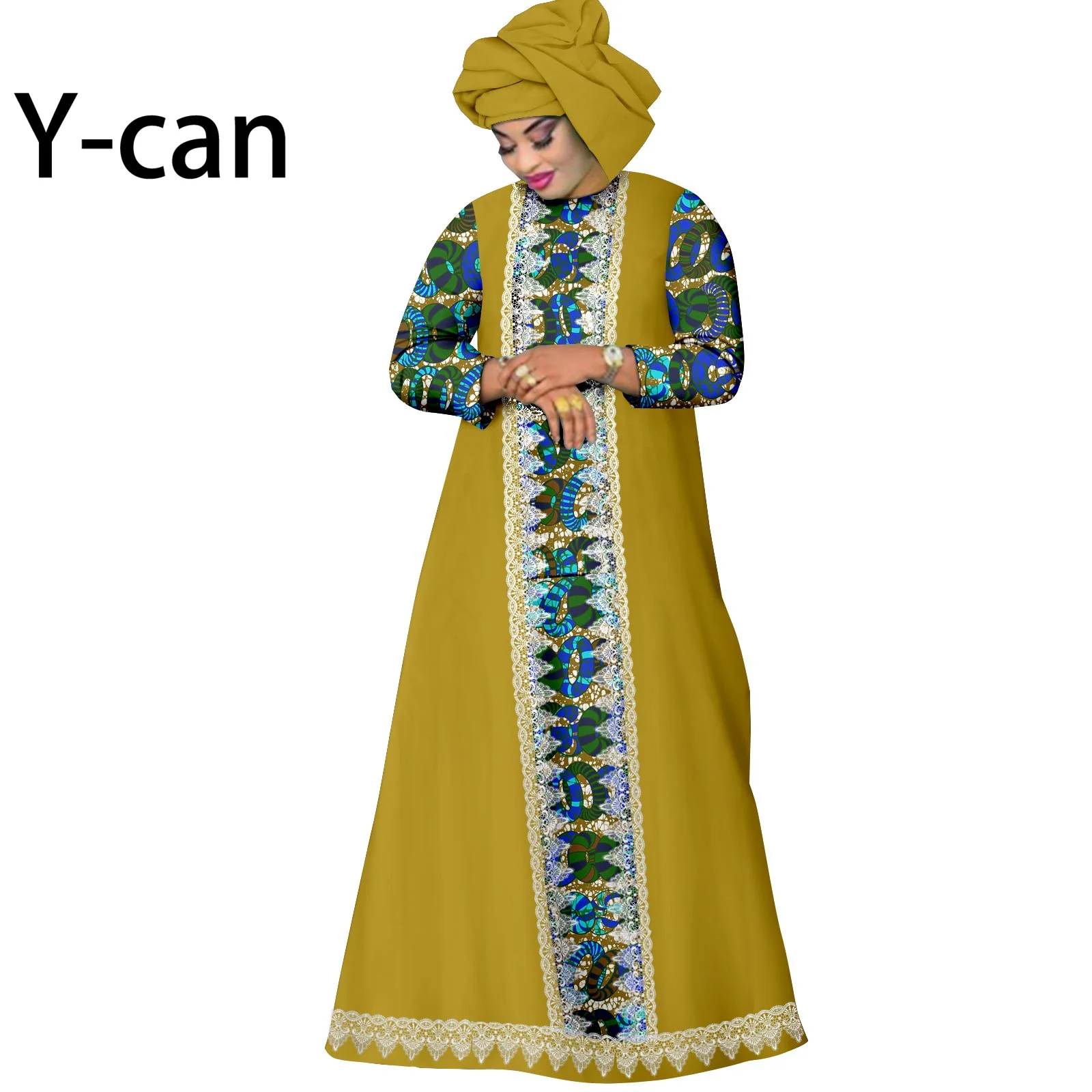 Африканские платья для женщин традиционный Дашики Анкара принт с головной