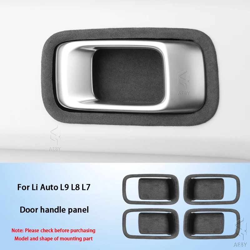 

Для Li Auto LiXiang L9 L8 L7 2022-2024 Замшевая кожа, внутренняя центральная панель управления, декоративная панель, подлокотник, крышка, крышка чашки для воды