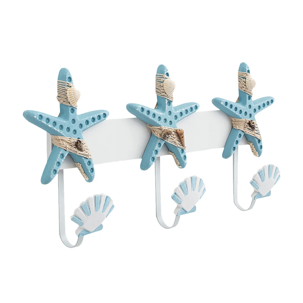 

Mediterranean Style Hook Wall Hanger Bedroom Organizer for Keys Towel Clothes