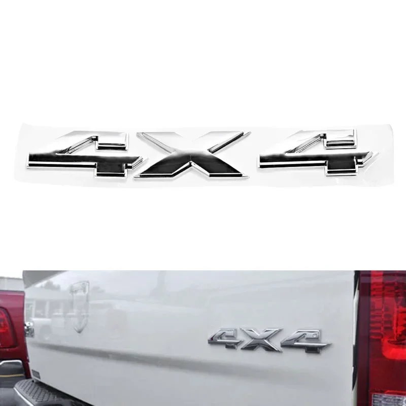 Фото Клейкая табличка Liftgate для Dodge Ram Chrome Tailgate 4X4, эмблема, табличка с именем 55277438 AA OEM Mopar Наклейка для стайлинга автомобиля Наклейка N №1