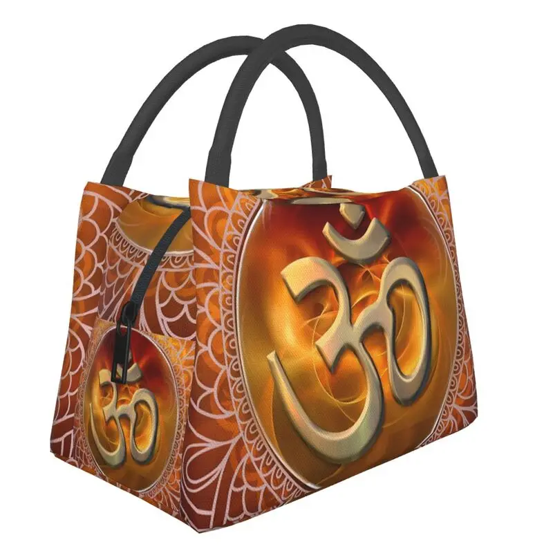 

Custom Mandala Om Lunch Bags Men Women Cooler Warm Insulated Lunch Boxes for Office Travel