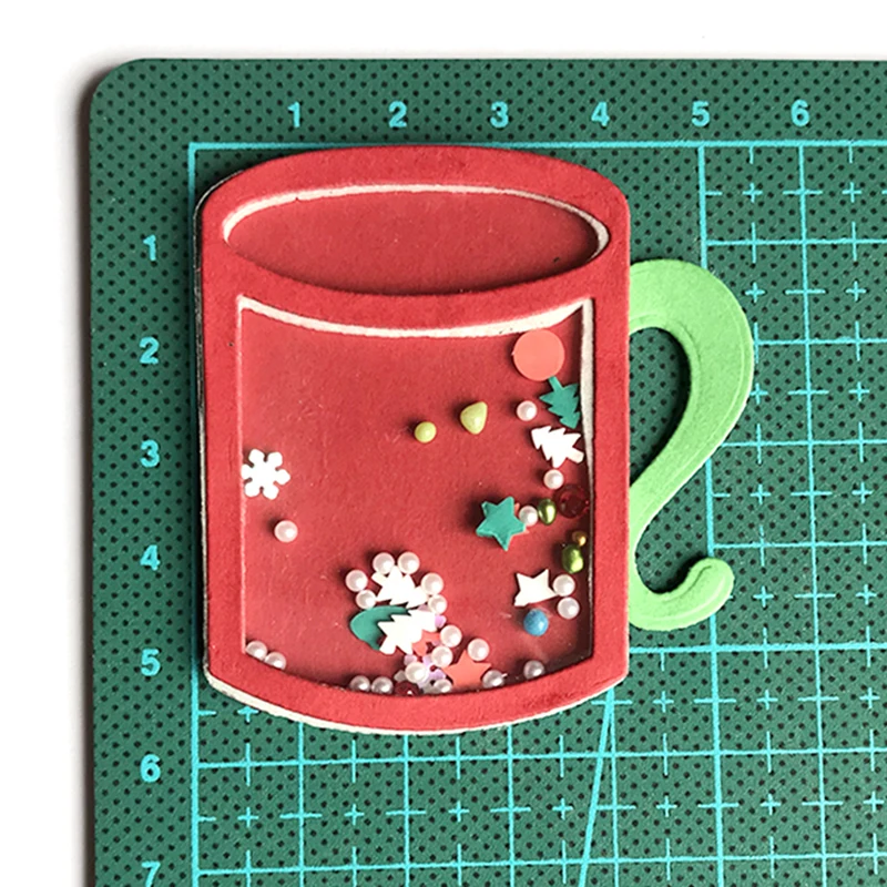 

Christmas Cup Shaker DIY Craft Metal Cutting Die Scrapbook Embossed Paper Card Album Craft Template Stencil Dies