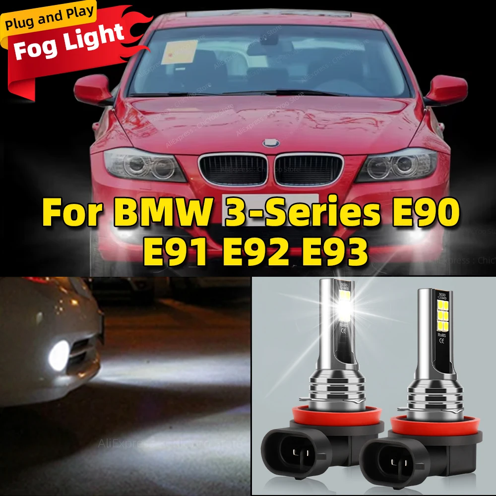 2 шт. светодиодная передняя противотуманная фара 6000K автомобильные аксессуары