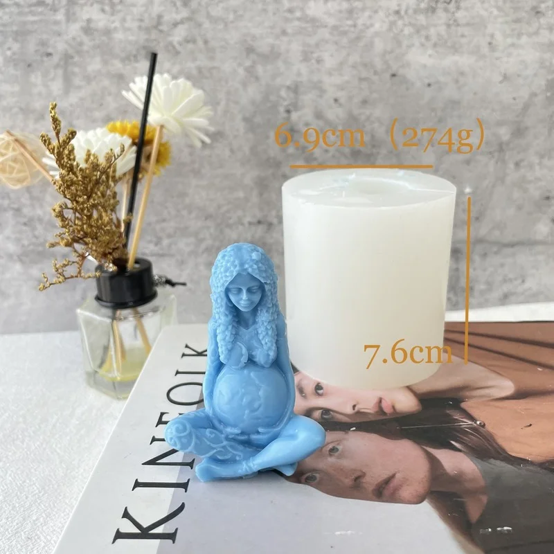 Западная историческая Статуэтка Gaia Мать Земли форма для свечей силиконовые