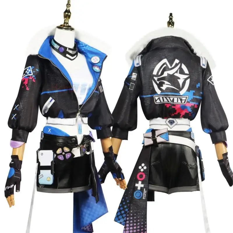 

HemeraCos Серебряный волк Косплей Honkai звезда рельс костюм парик игровая Униформа серьги Stellaron охотники Хеллоуин искусственная Женская