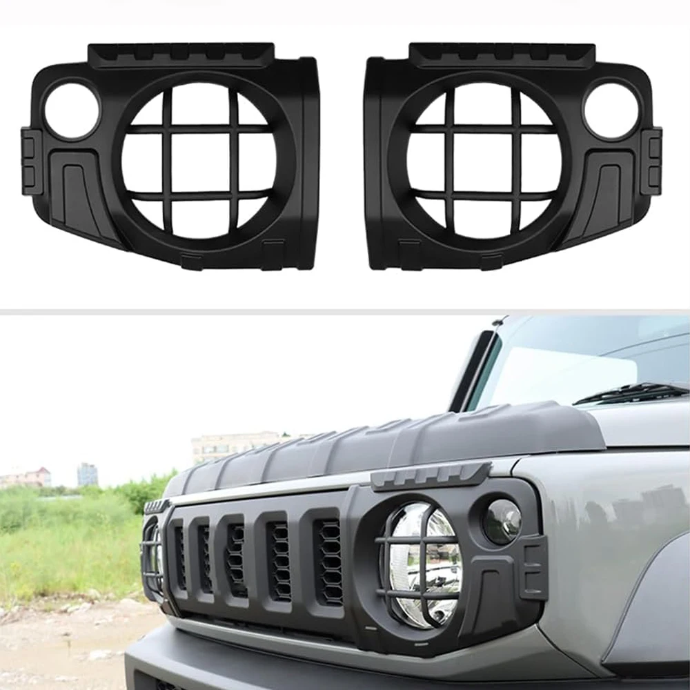 2 шт. экстерьерные автомобильные аксессуары черная крышка передней фары для 2019-2024