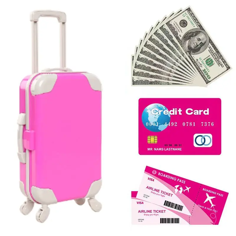 

Милые модные наборы для путешествий, детские игры, детские игрушки, Миниатюрные аксессуары, подарок для девочек, предметы для Барби, игрушка...