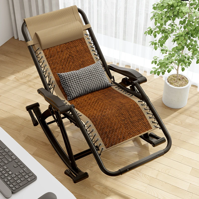 Роскошное кресло с откидной спинкой из ротанга скандинавское современное в