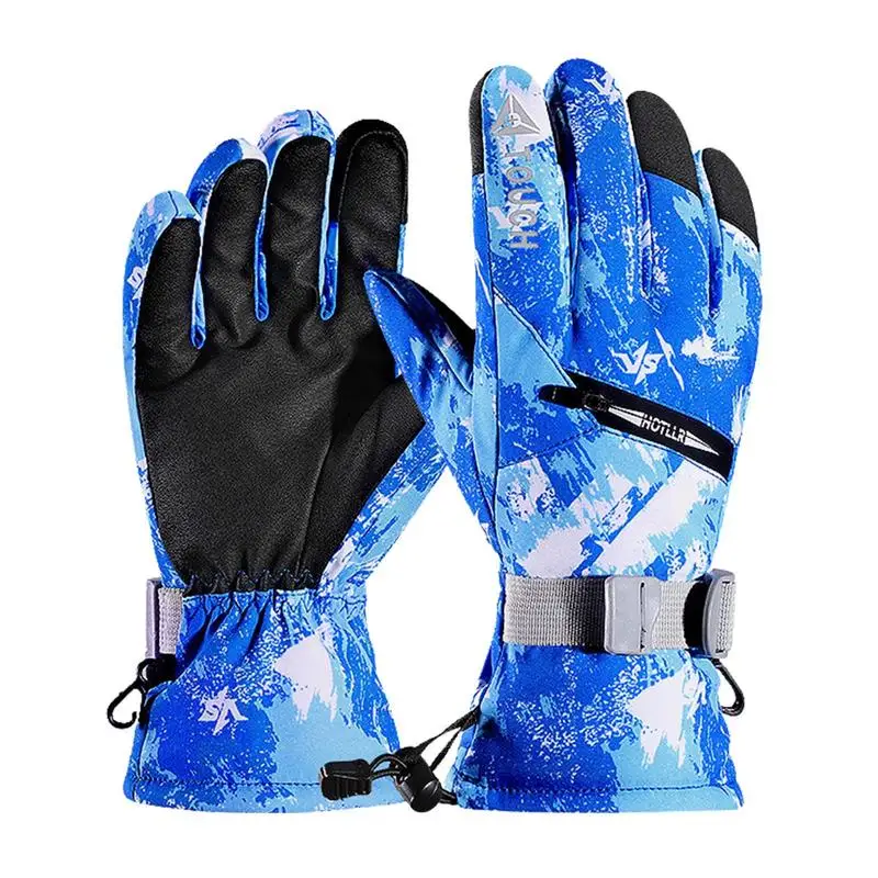 

Водонепроницаемые зимние перчатки, теплые водонепроницаемые лыжные перчатки, аксессуары для холодной погоды, утолщенные ветрозащитные перчатки для сенсорных экранов для велоспорта