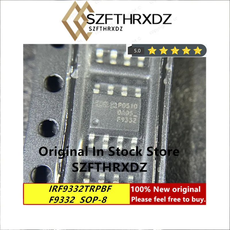 

100% Новый оригинальный IRF9332TRPBF F9332 SOP8 IRF9332 SOP-8 MOSFET MOSFT PCh -30V -9.8A 54mOhm-2,5 V cpbl