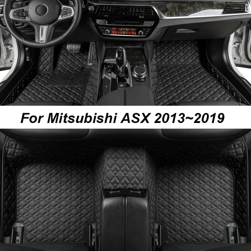 

Custom Luxury Floor Mats For Mitsubishi ASX 2013~2019 NO Wrinkles Car Mats Accessories Interior Replacement Parts Full Set