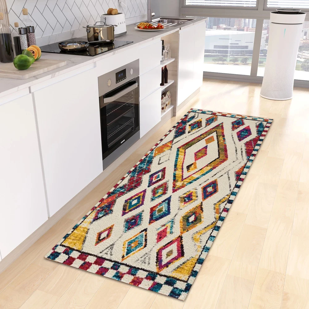 

Floor Mat for Kitchen Mat Floor Carpet Moroccan Boho Rug Doormat Entrance House Kitchen Mats for Floor Bathroom Rugs and Mat Set