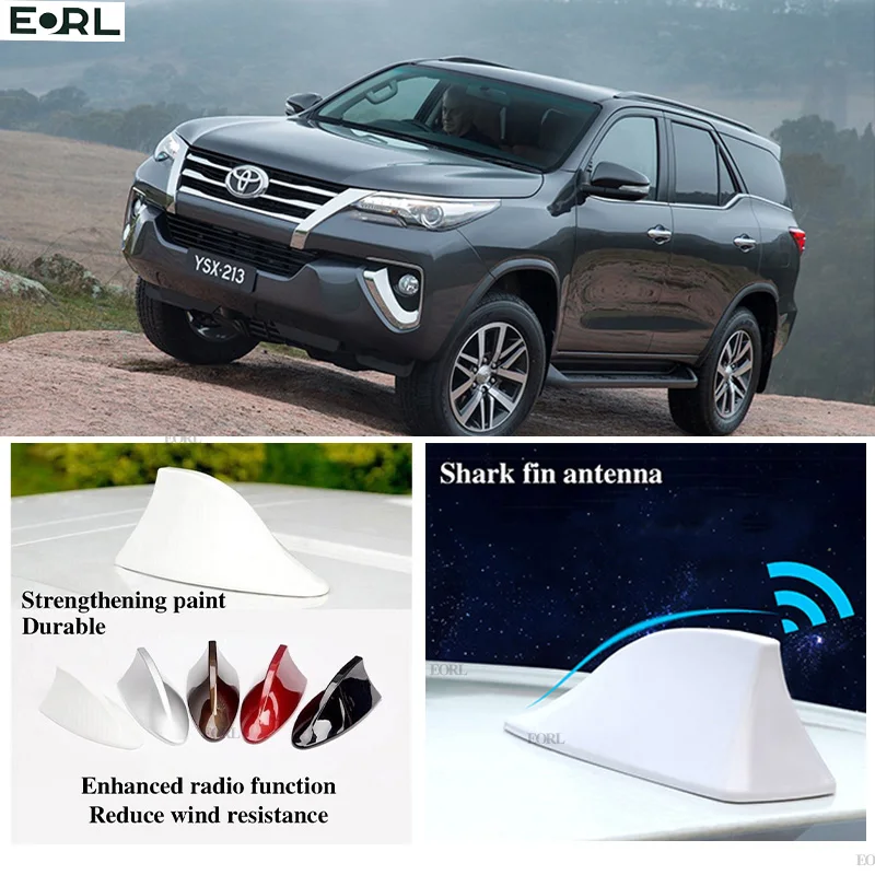 

For Toyota Fortuner Shark Fin Antenna FM Signal Super Aerials Amplifier Waterproof Signal Amplifier FM/AM Radio Aerials