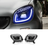12v 6000k car led lights drl headlight headlamp assembly daytime running light for smart 453 fortwo forfour mercedes accessories