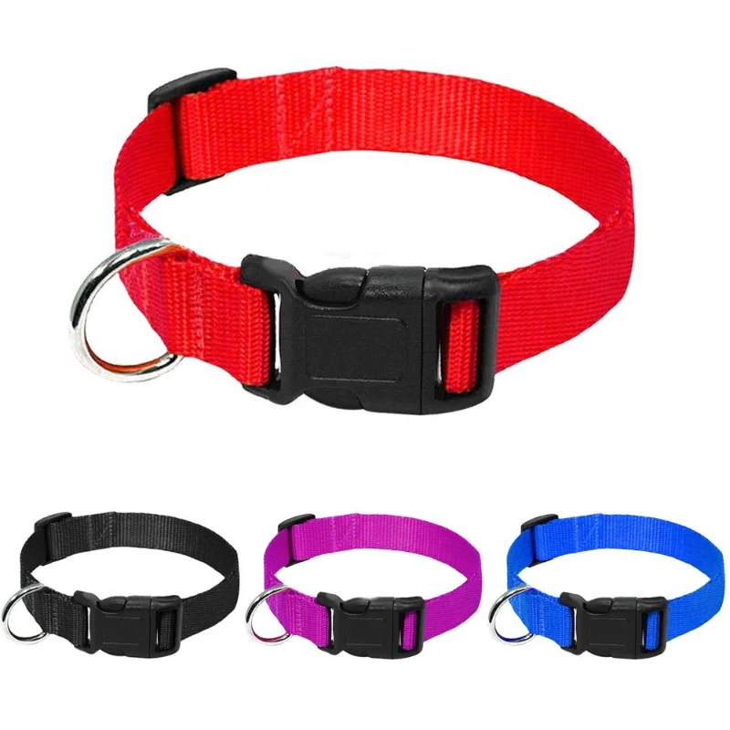 

Dog Collar Adjustable Nylon Solid Color Dog Collar Chihuahua Puppy Nylon Collar Pet Puppy Dog Cat Neck Collar