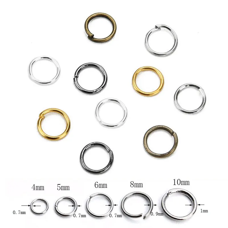 Металлические Открытые металлические соединительные кольца 200 шт./лот 4 5 6 8 10 мм