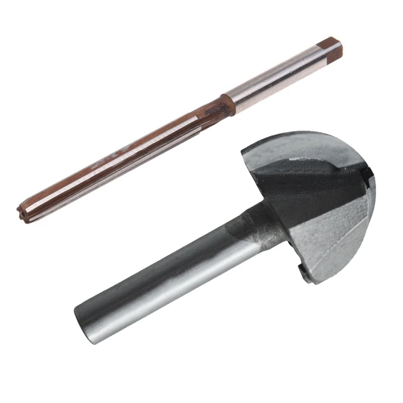 

1 Pcs High Speed Steel Straight Shank 5Mm 6-Flute Hand Reamer & 1 Pcs Double Flute Round Nose Router Bit, 45Mm Standard