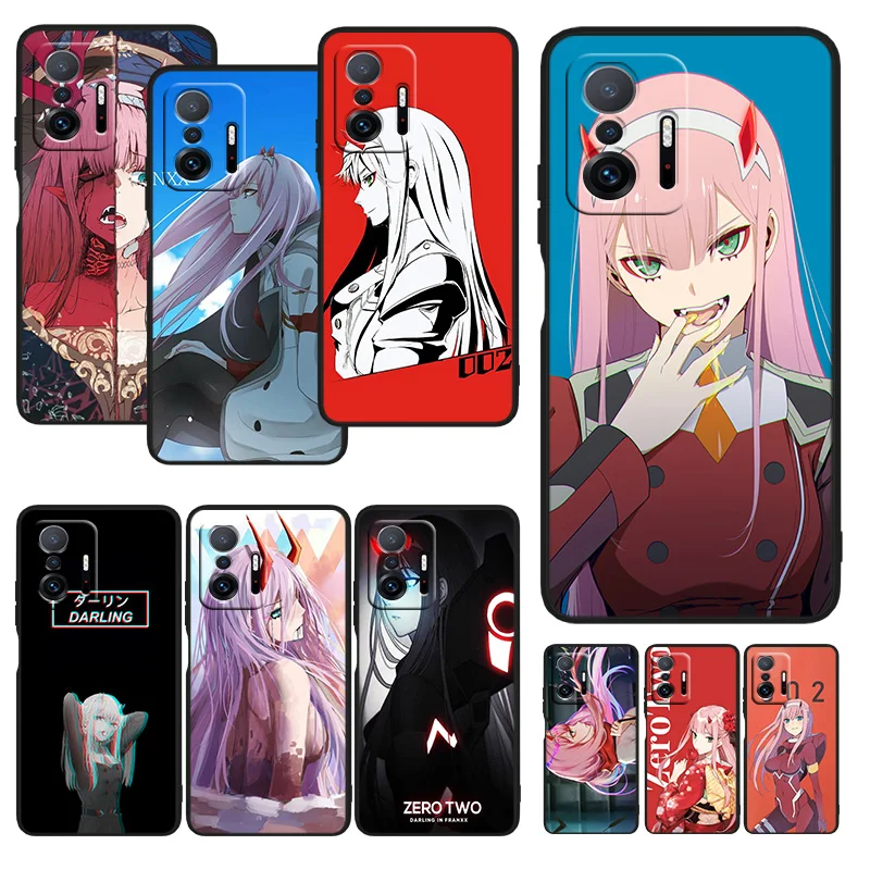 

Darling in the franXX For Xiaomi Mi 12 12X 11T 11i 11 10T 10 9T 9SE 9 A3 CC9E Pro Ultra Lite Black Silicone Phone Case