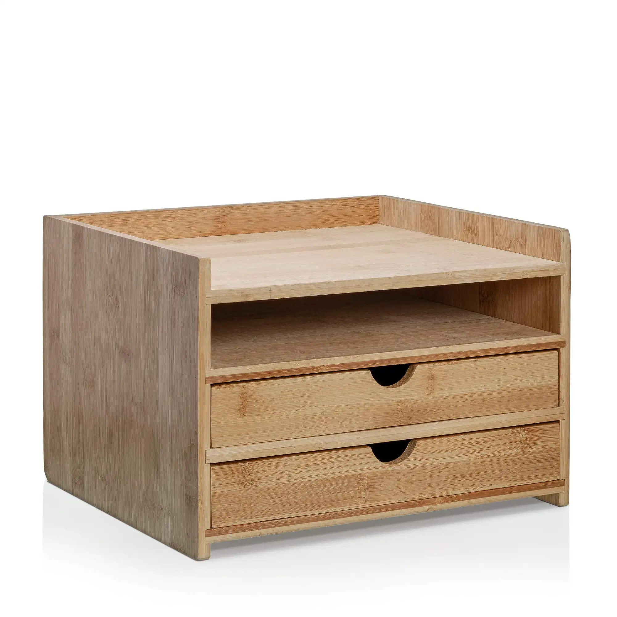 

Prosumer'S Choice 3-Tier Bamboo Desktop Organizer With Us Letter Size Drawers Home