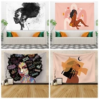 simple nordic style tapesty tropical girl art bohemiawall hanging study bedroom living room dorm home decoration blankets sets