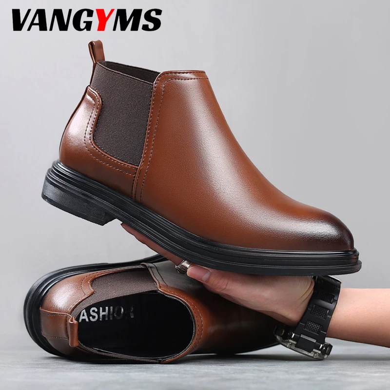 

Men's Casual Shoes Fashion New Men's Leather Shoes Breathable Office Business Leather Shoes Skórzane Buty Na Co Dzień