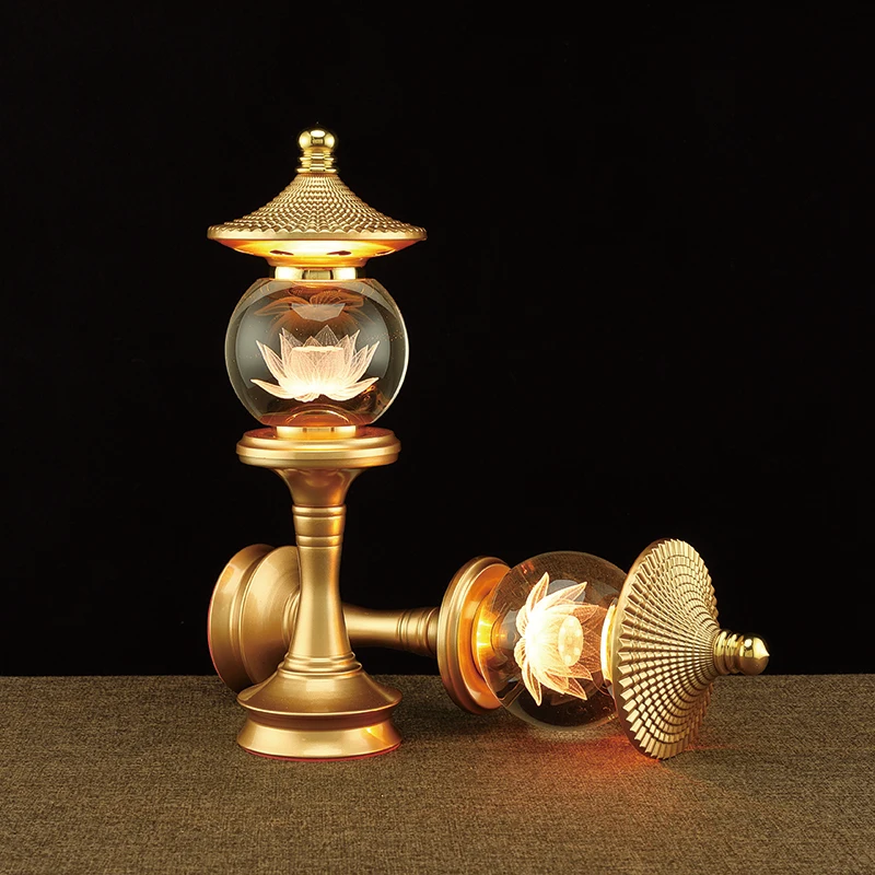 1 шт. светодиодная хрустальная лампа для зала Будды красочная сменная домашняя