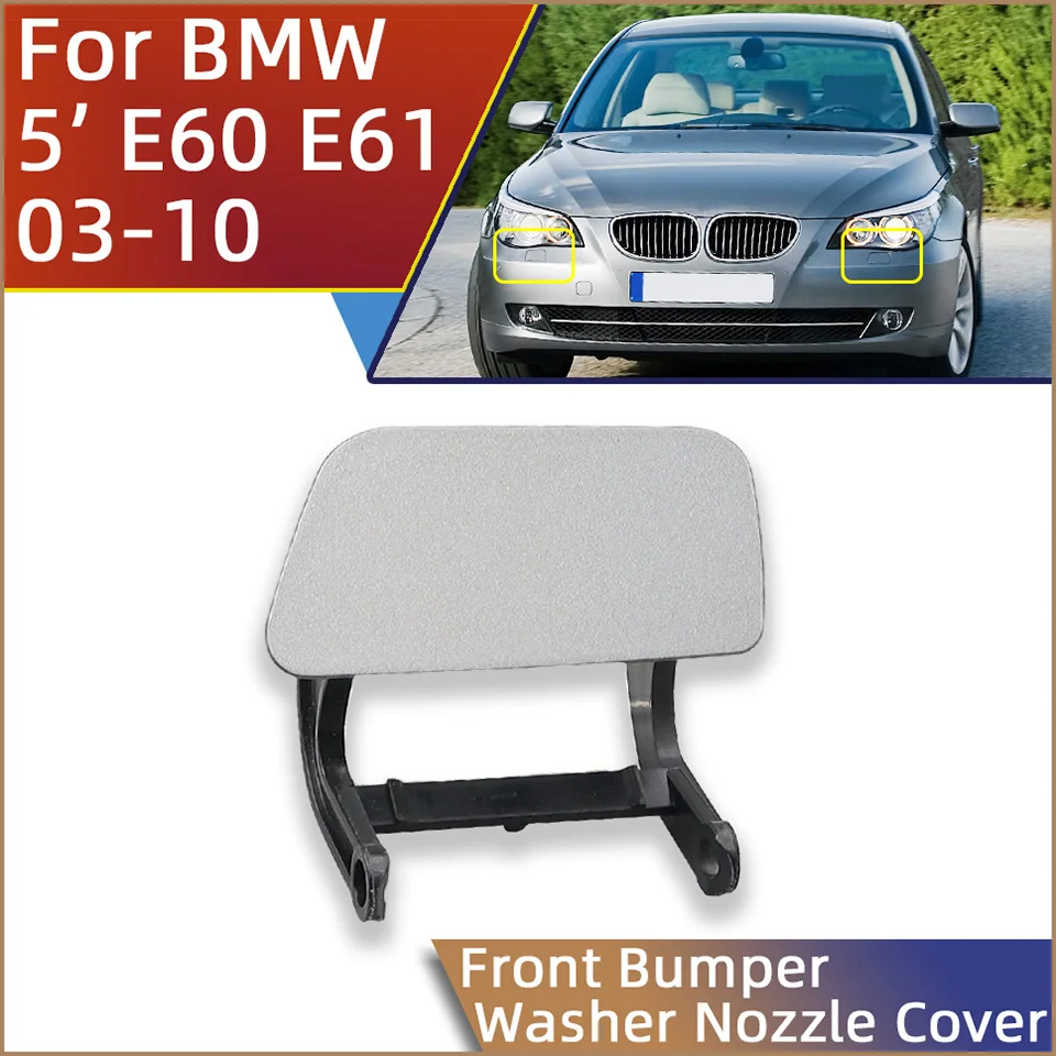 Front Bumper Headlamp Washer Nozzle Cover Cap For BMW 5 E60 E61 520 523 528 530 535 540 550 2003-2010 51117060585 51117060586 Front Bumper Headlamp Washer Nozzle Cover Cap For BMW 5 E60 E61 520 523 528 530 535 540 550 2003-2010 51117060585 51117060586