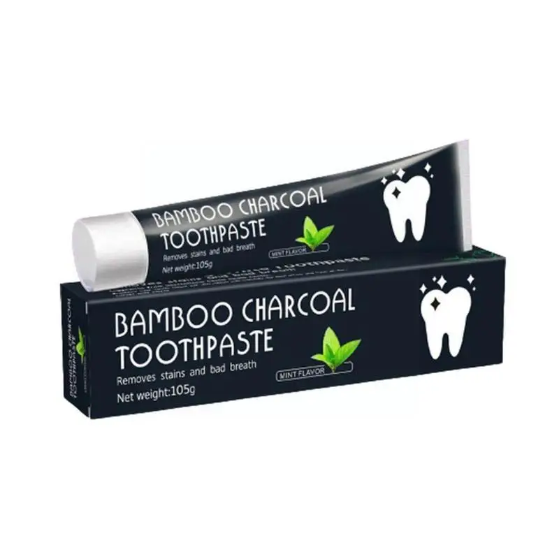 100%new Bamboo Black Toothpaste Teeth Whitening Deep Charcoal The All-purpose Whitening Toothpaste Black Teeth Clean