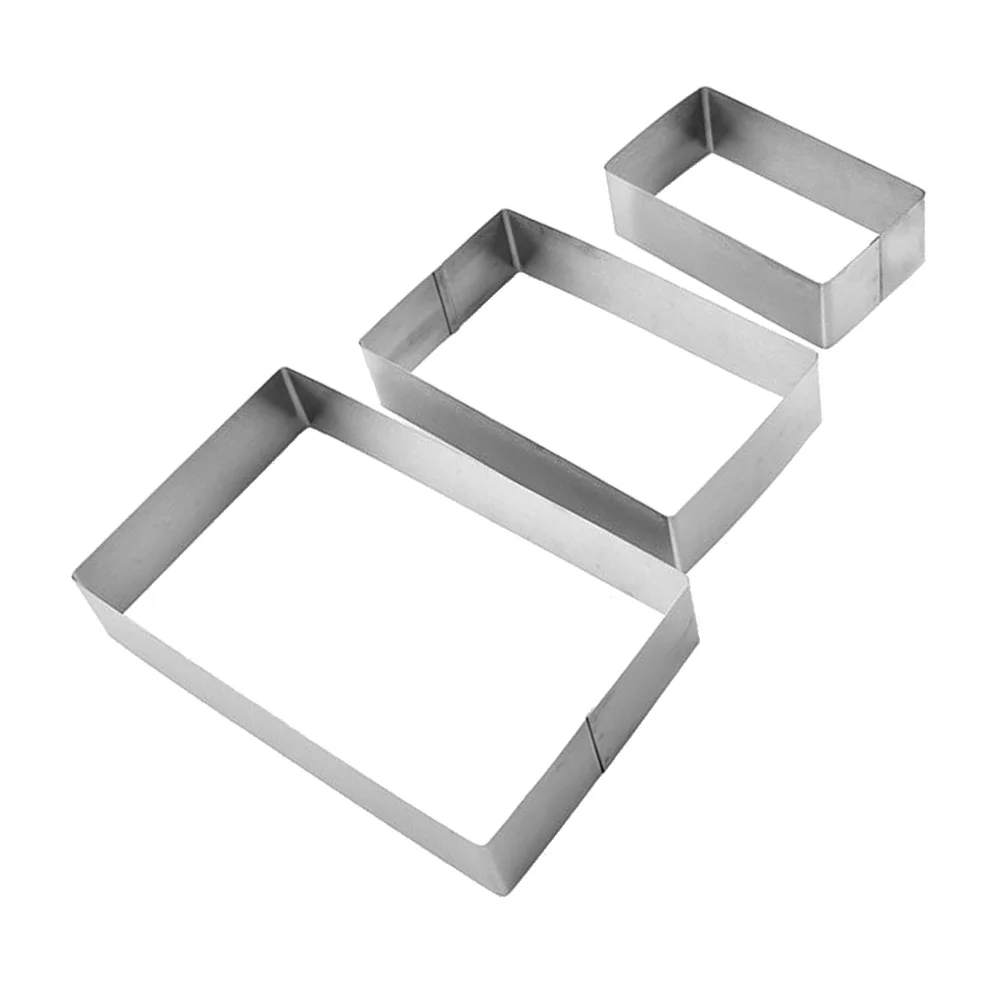 

Ring Cakerings Baking Rectangular Stainless Steel Pastry Triangle Slicer Mould Tower Set Cookie Muffin Mold Donut Square Dessert
