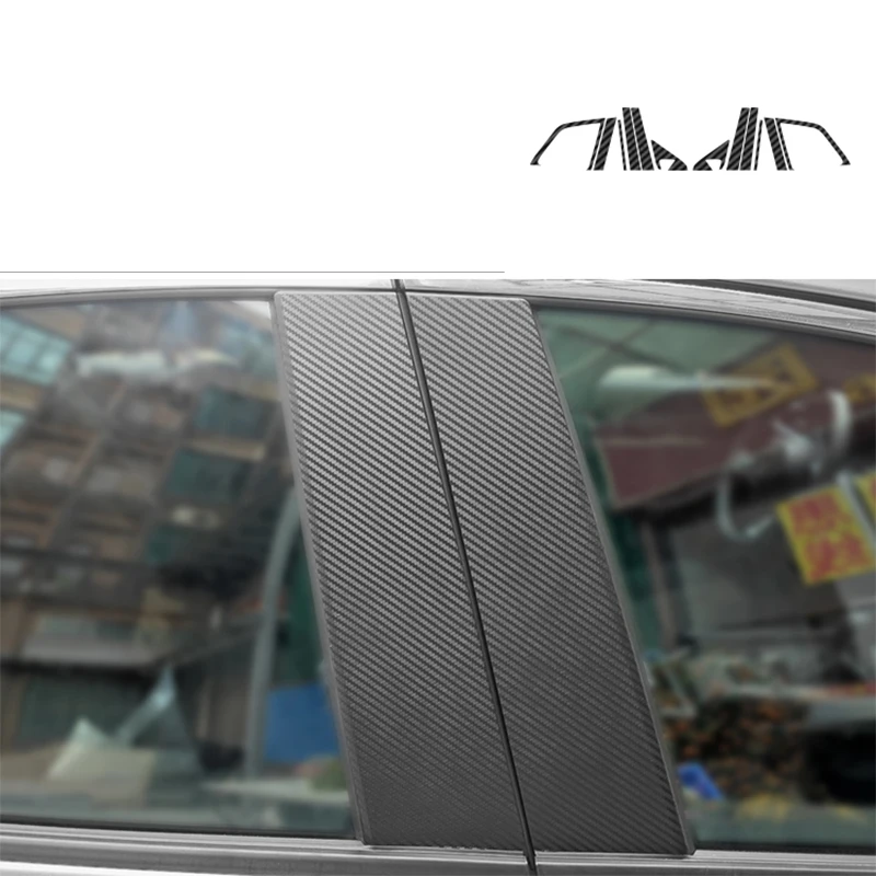 

For Changan CS75 2014-2017 Carbon Fiber Protect Sticker Exterior Window BC Center Pillar Trim Strips Car Sticker Car Accessories
