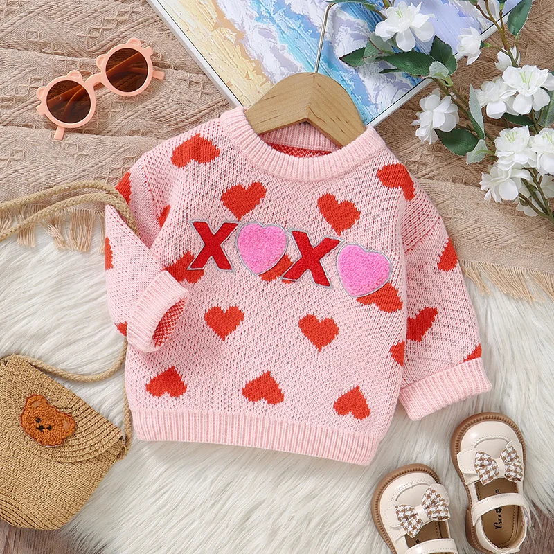 Свитера для маленьких девочек джемперы детей 1 года весна-осень-зима пуловеры