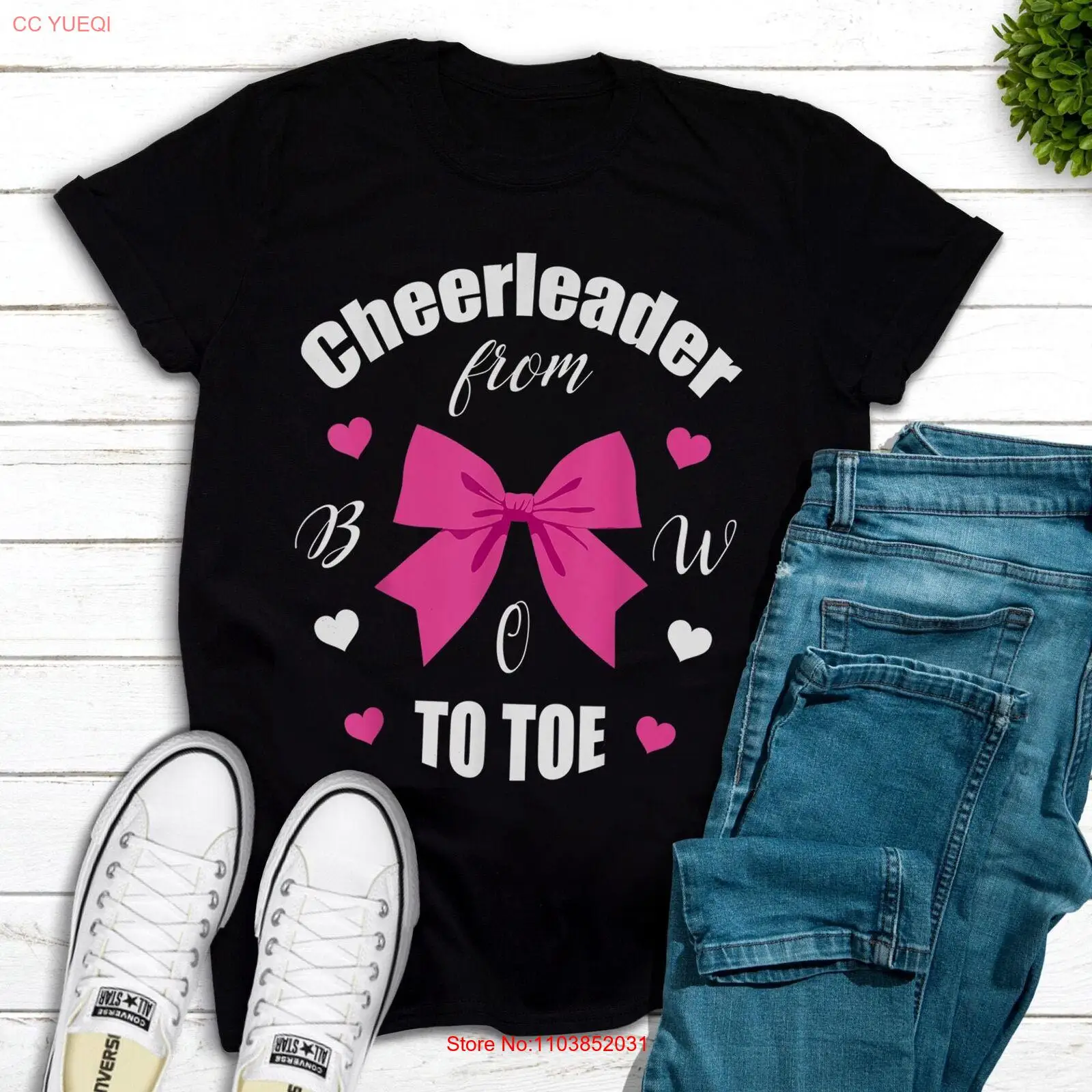 Футболка Cheerleader с бантом и 2 пальцами ног футболка Girl в подарок