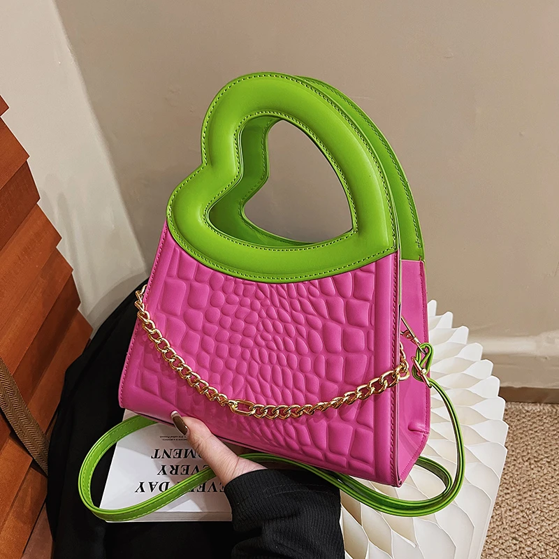 

Small Handbags For Women Top Brand Shoulder Fashion Bag Square Hand Bag Purse Heart Handle Design Crossbody Bag bolsa feminina