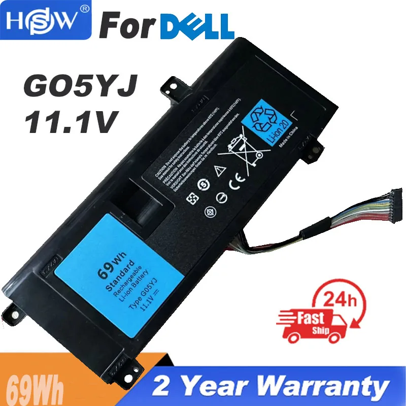 2024 Новый аккумулятор G05YJ для Alienware 14 A14 M14X R3 R4 серии P39G 14D-1528 GO5YJ Y3PN0 8X70T 69WH