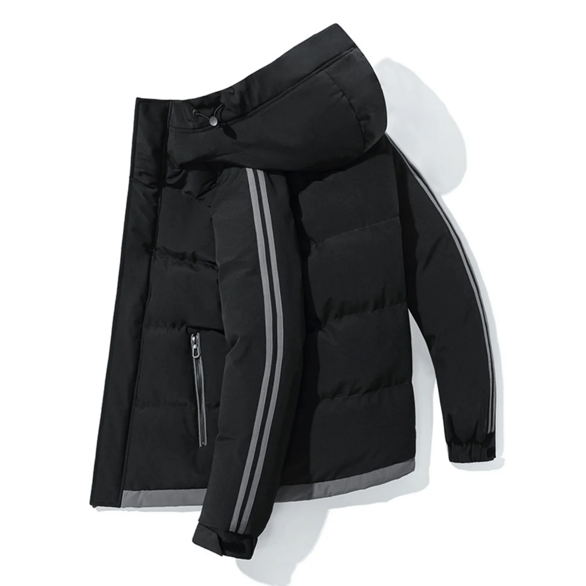 Men 2022 New Winter Warm Cotton-padded Jacket Fashion Thickened Cotton-padded Jacket Casual Hooded Cold Cotton Clothing Tide
